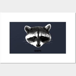 Raccoon "Bandito" cute animal design Posters and Art